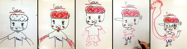Portraits of Sean by his students. Image courtesy of Sean Montgomery.